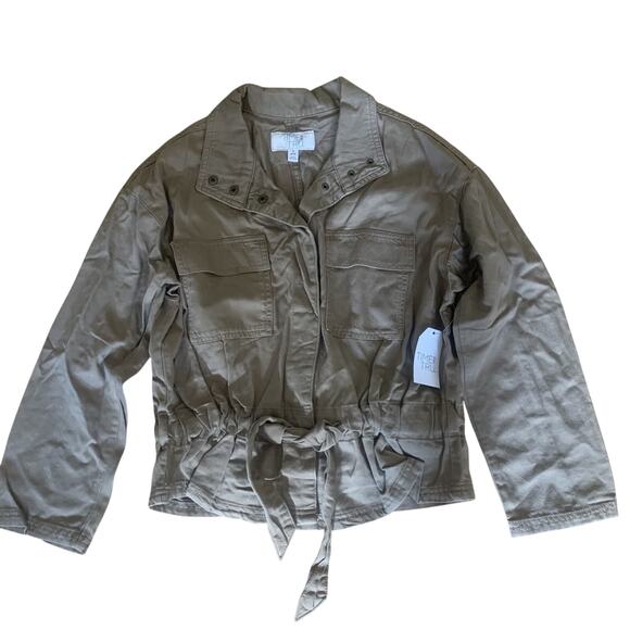 NWT TIME AND TRU WOMEN'S LIGHT BROWN BELTED WAIST JACKET SIZE SMALL (4-6) - Picture 1 of 8